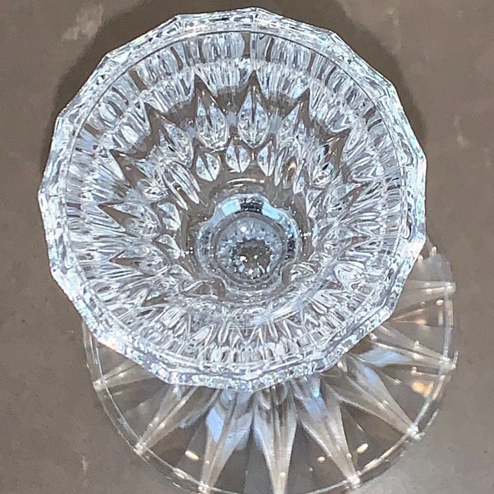 Vintage Cut Lead Crystal Candlestick Holders 6 3/4”